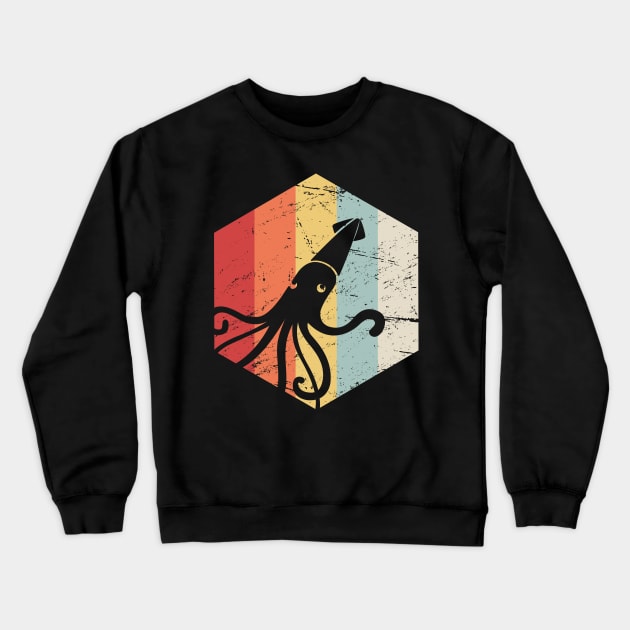 Retro Kraken Giant Squid Crewneck Sweatshirt by MeatMan